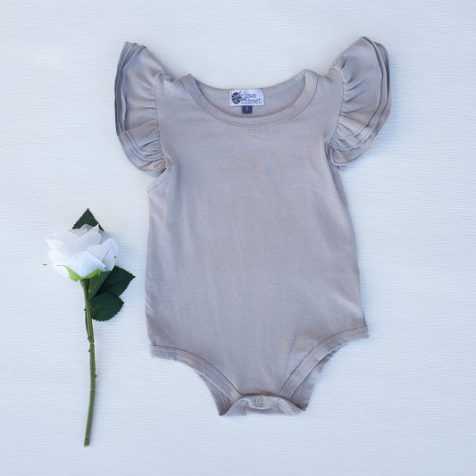 Short Sleeve flutter - Stone grey