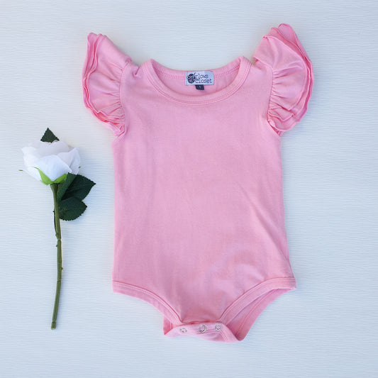 Short Sleeve flutter - Light Pink