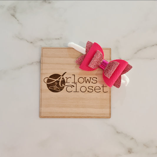 3 Inch Classic bow - deep pink