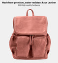 Load image into Gallery viewer, OiOi  Vegan Leather Nappy Backpack- Dusty Rose