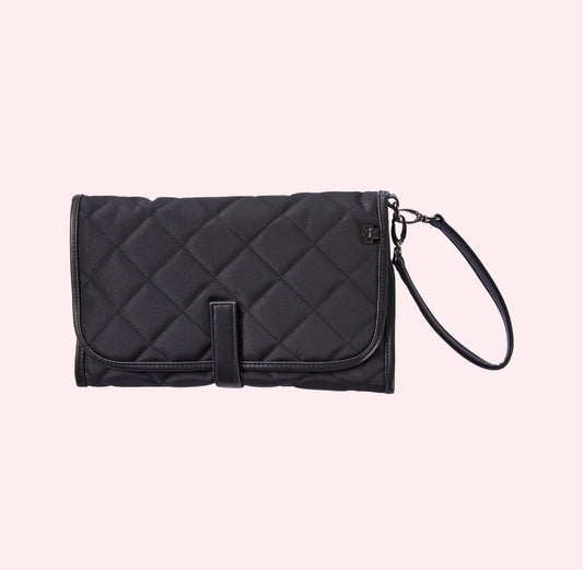 OiOi Change Mat - Black Quilt