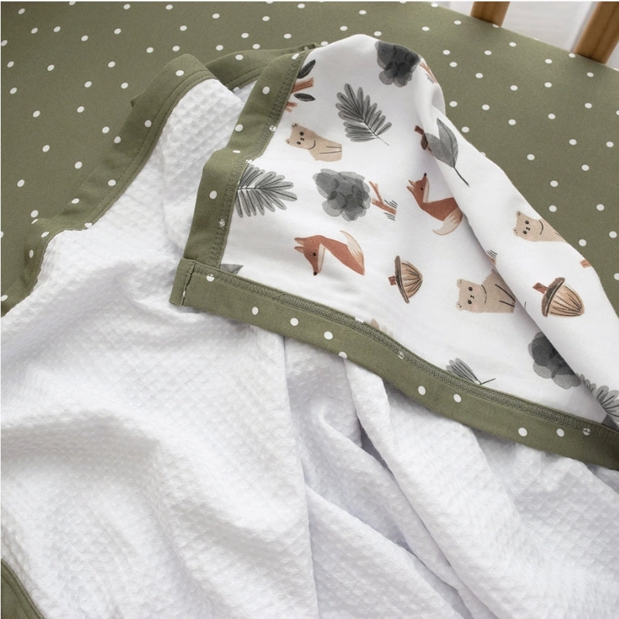 Cot Waffle Blanket- Forrest Retreat