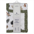 Load image into Gallery viewer, Cot Waffle Blanket- Forrest Retreat