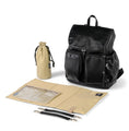 Load image into Gallery viewer, OiOi  Signature Vegan Leather Nappy Backpack - Black Dimple