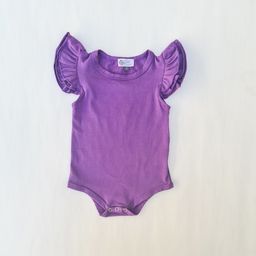 Short Sleeve Flutter - Dark Purple