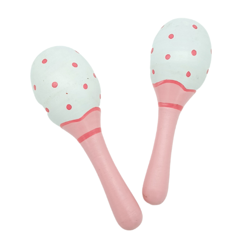 Wooden Maraca Small - Pink