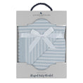 Load image into Gallery viewer, Stripped Baby Blanket- Blue/White