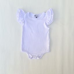 Short Sleeve Flutter - White