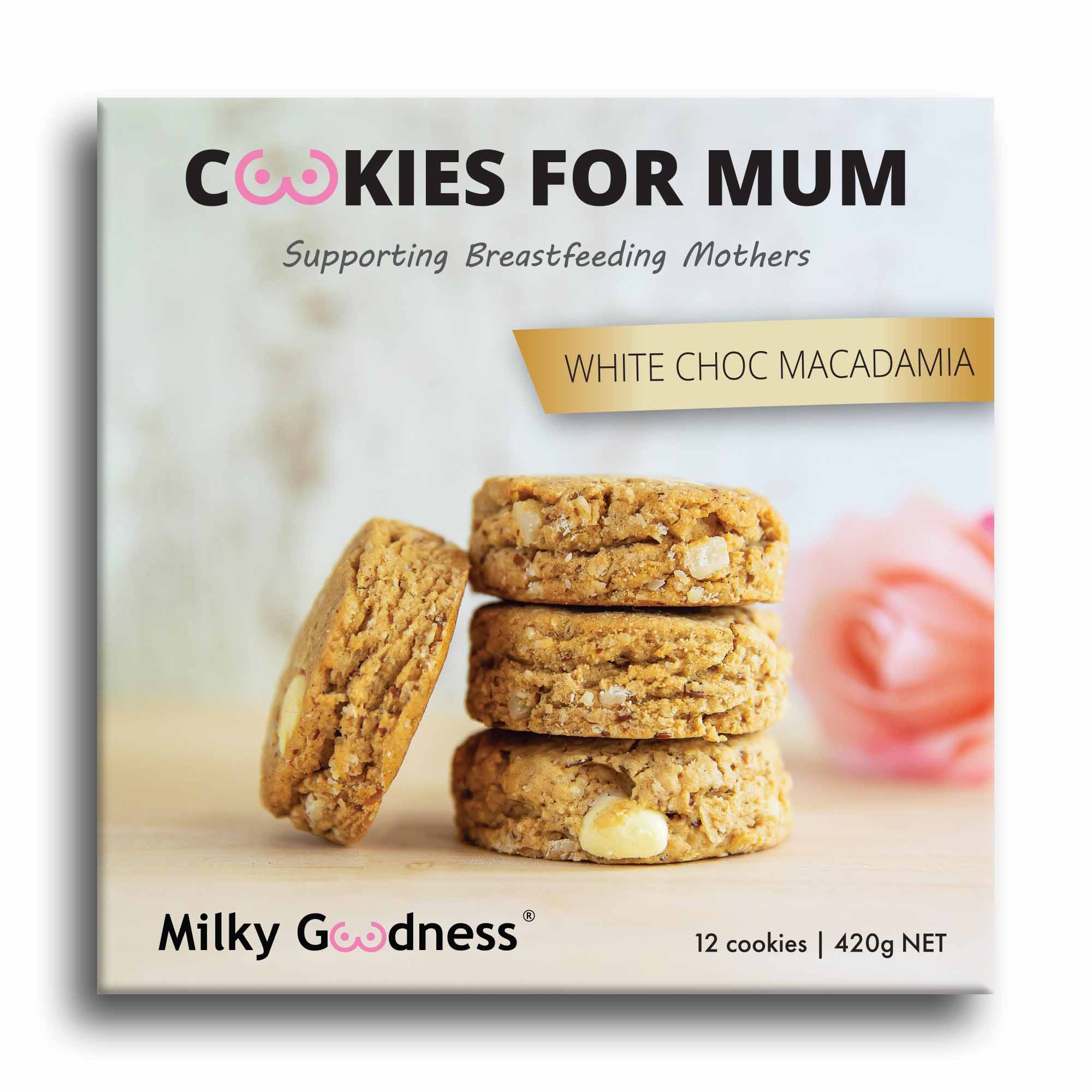 Milky Goodness - Lactation cookies - White Chocolate chip & Macadamia