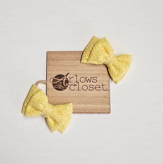 Lace Bow - Yellow