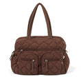 Load image into Gallery viewer, OiOi - Carry all Nappy Bag - Chocolate - Puffy Quilt

