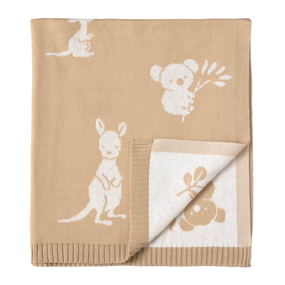 Living Textiles - Pram Knitted Blanket - Australiana
