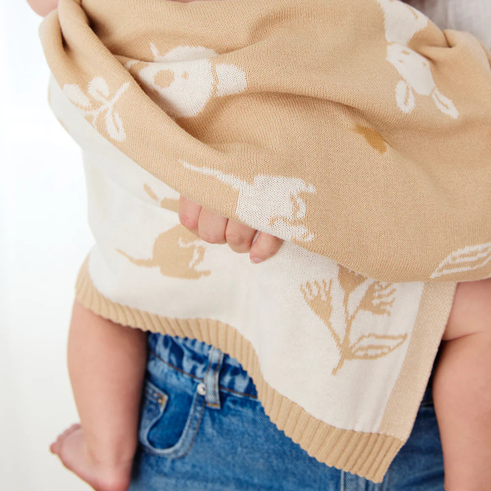 Living Textiles - Pram Knitted Blanket - Australiana