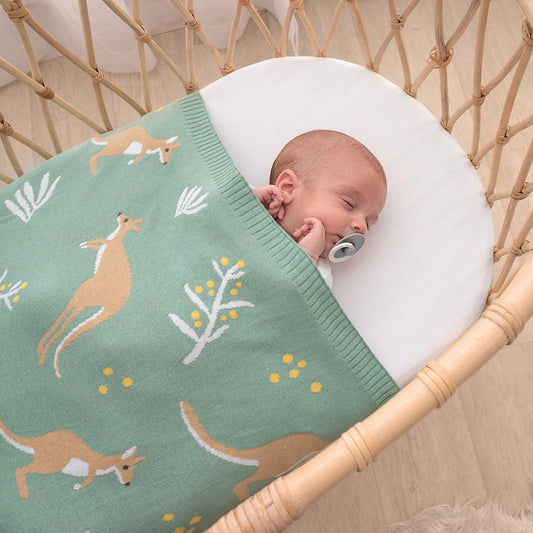 Australiana Baby Blanket  Kangaroo