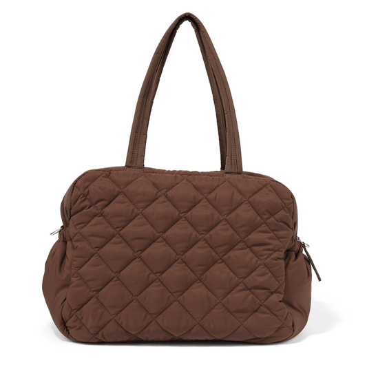 OiOi - Carry all Nappy Bag - Chocolate - Puffy Quilt