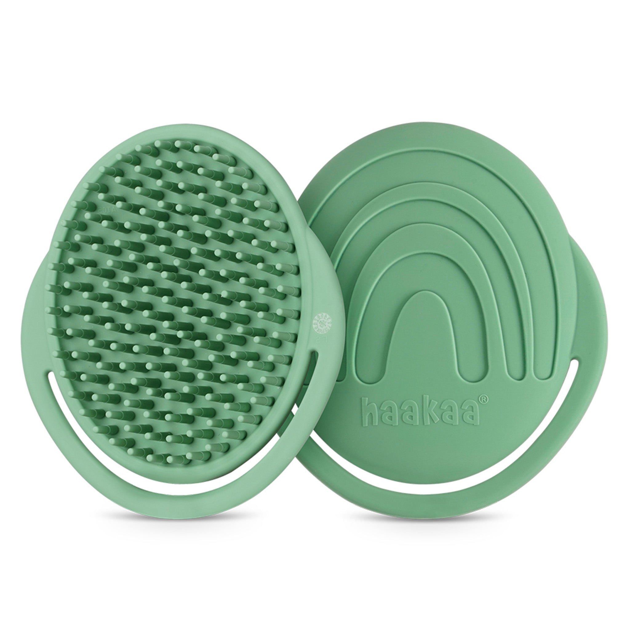 Haakaa - Rainbow Silicone Shampoo Brush - Pea Green