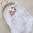 Load image into Gallery viewer, Lattice Baby Blanket- White
