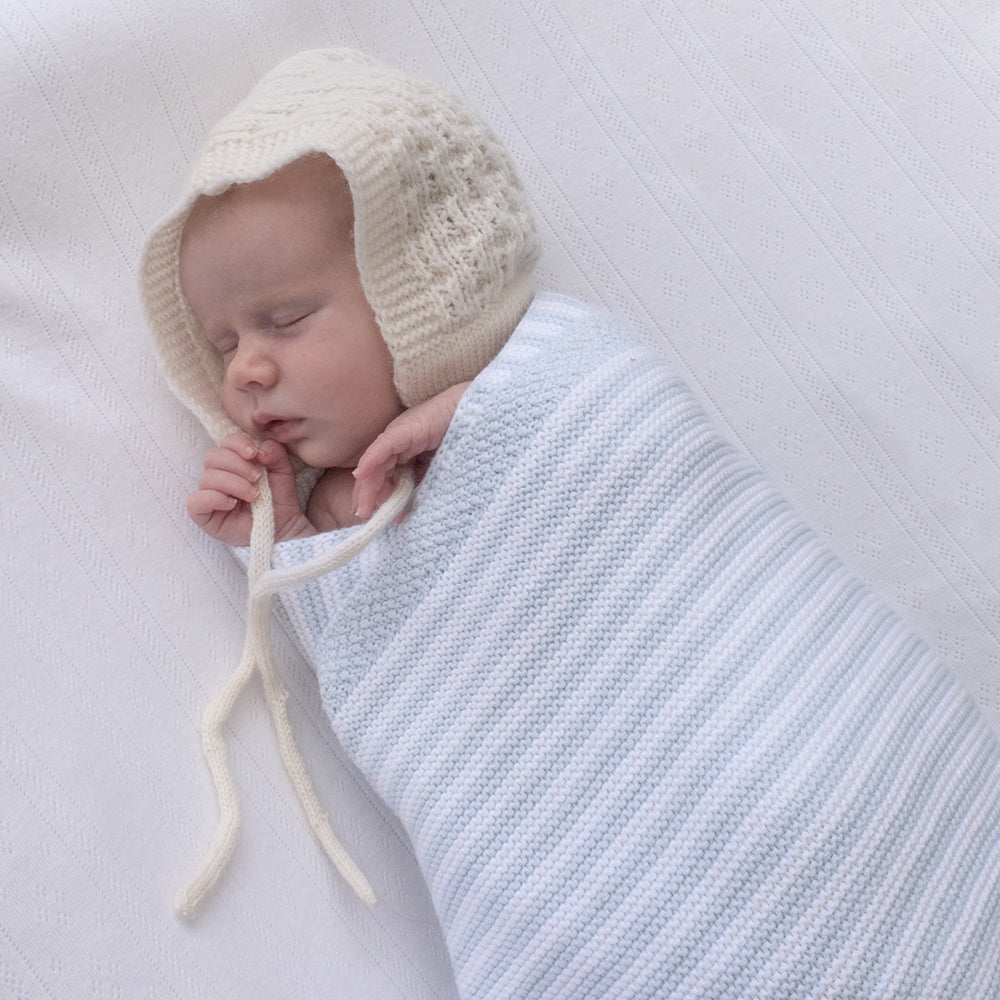 Living Textile Striped Baby Blanket
