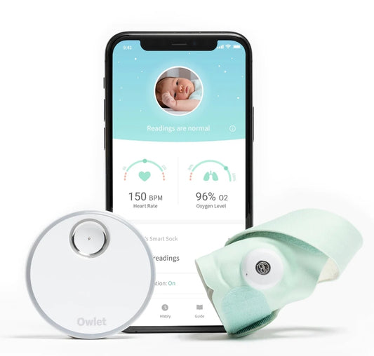 Owlet Smart Sock - Version 3 Baby Monitor - 0-18 months - Mint Green