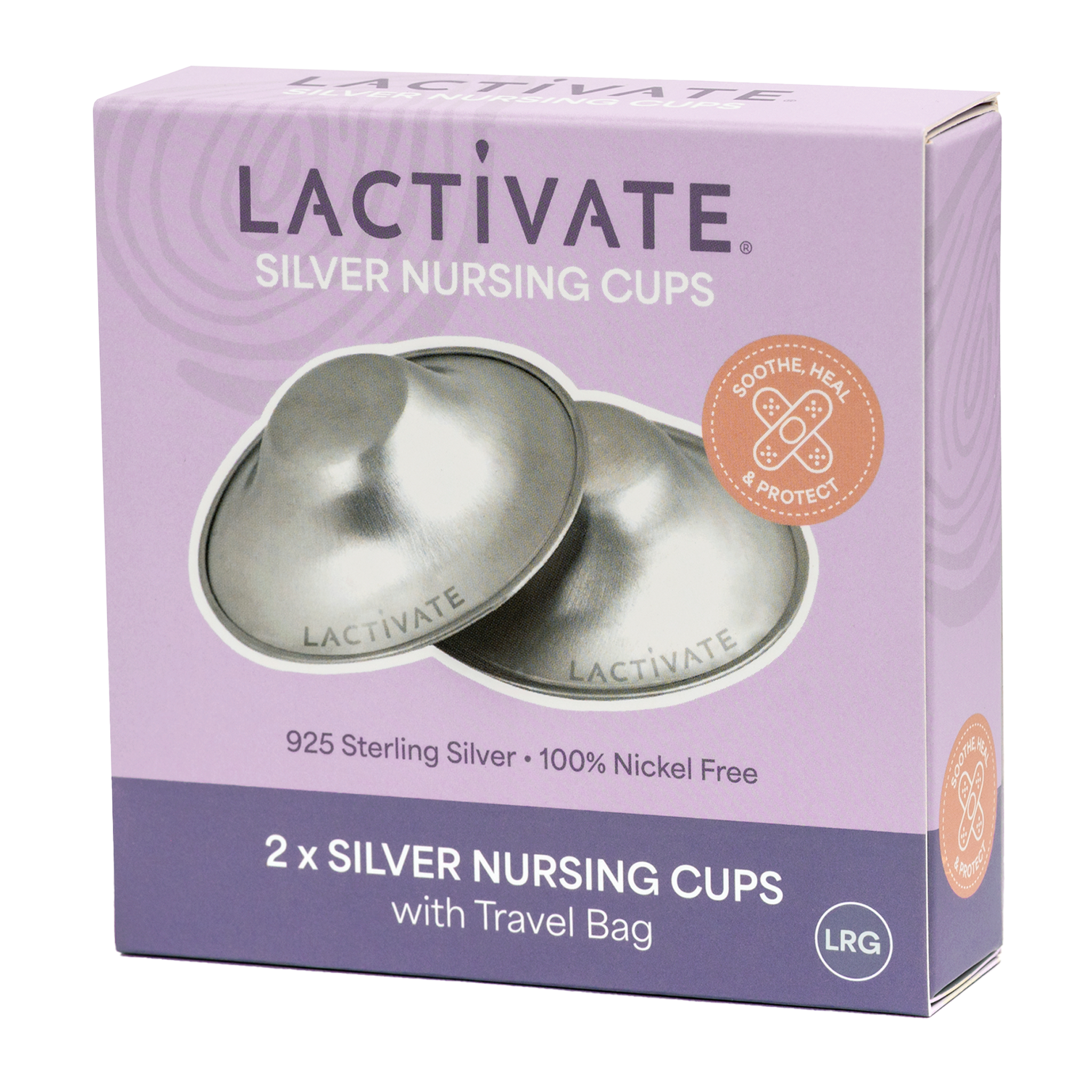 Lactivate Silver Nursing Cups - Large