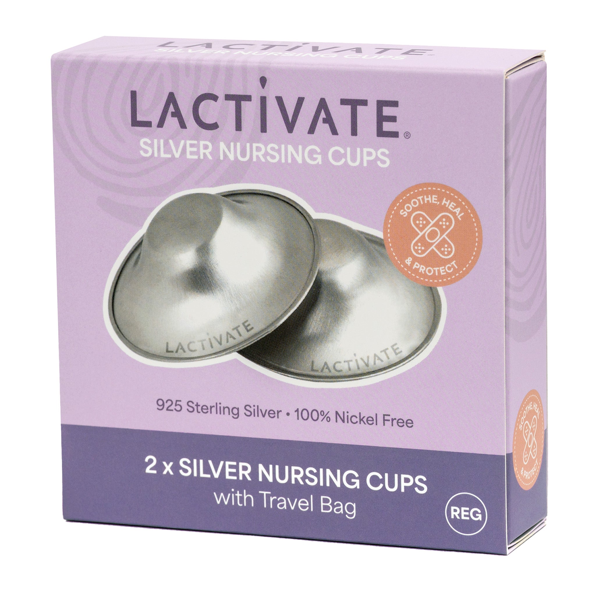 Lactivate Silver Nursing Cups - Regular