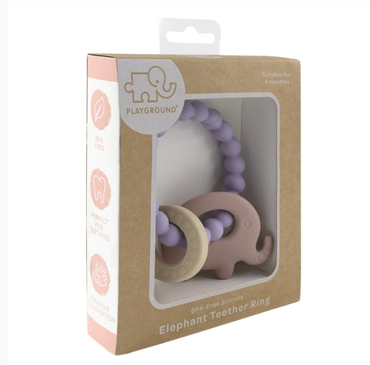 Silicone Elephant Teether - Lilac