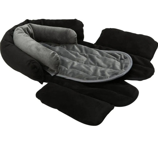 2 In 1 Head Cushion Set - Black Grey
