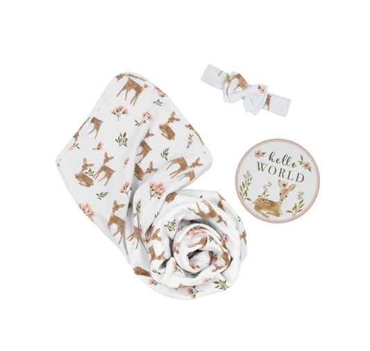 Hello World Newborn Gift Set - Sophia Garden