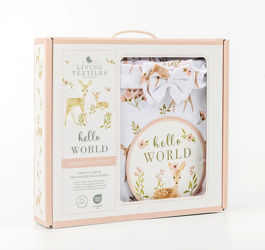 Hello World Newborn Gift Set - Sophia Garden