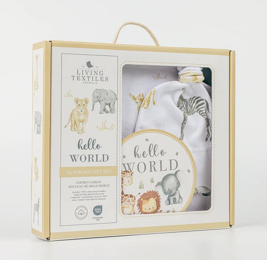 Hello World Newborn Gift Set - Savanna Babies