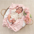 Load image into Gallery viewer, Bamboo Cotton Heirloom Blanket - Blush
