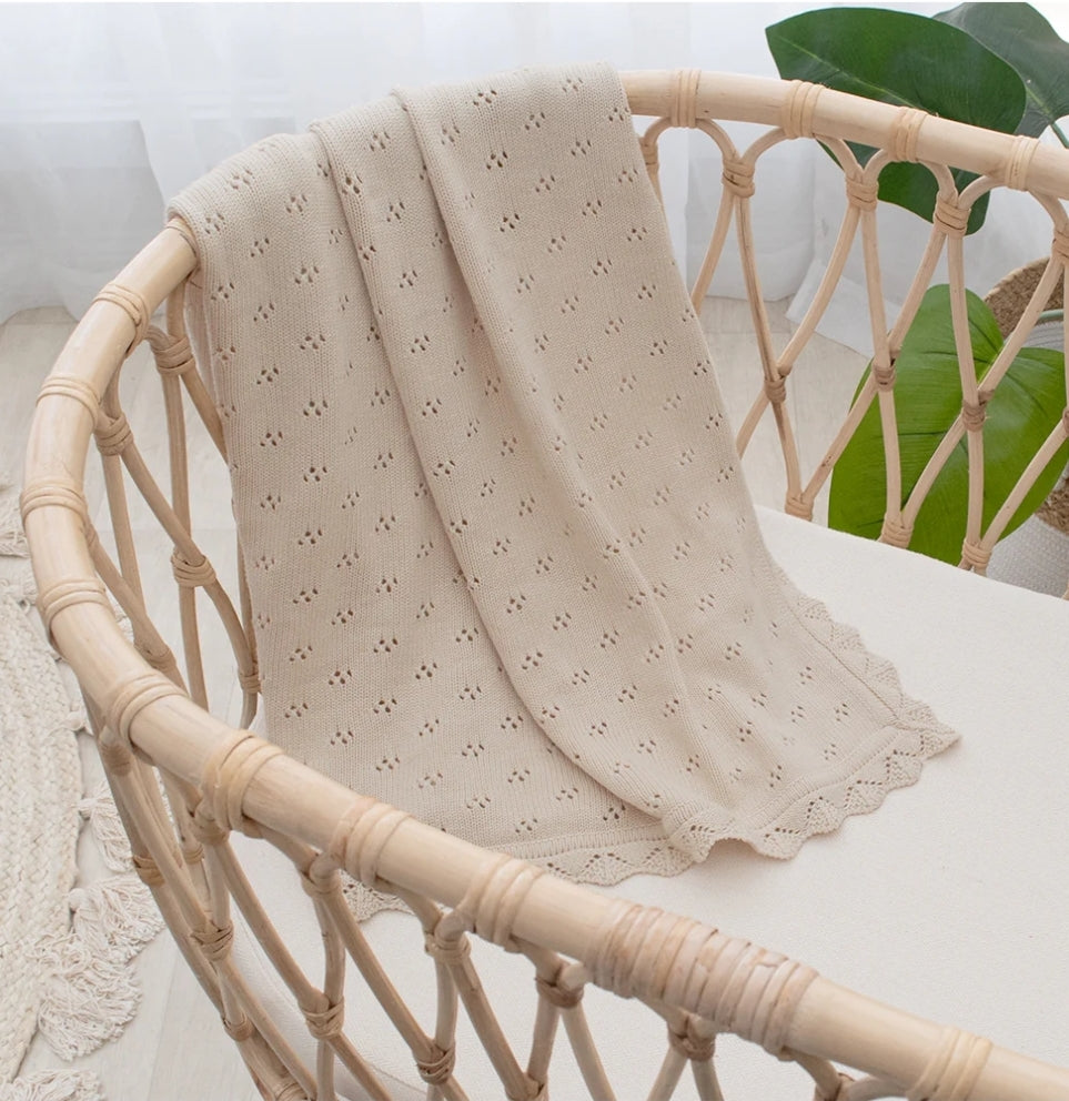 Bamboo Cotton Heirloom Blanket - Sand