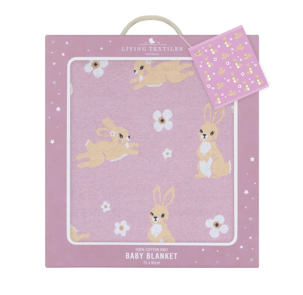 Australiana Baby Blanket - Bunny/ Lilac