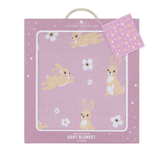 Australiana Baby Blanket - Bunny/ Lilac