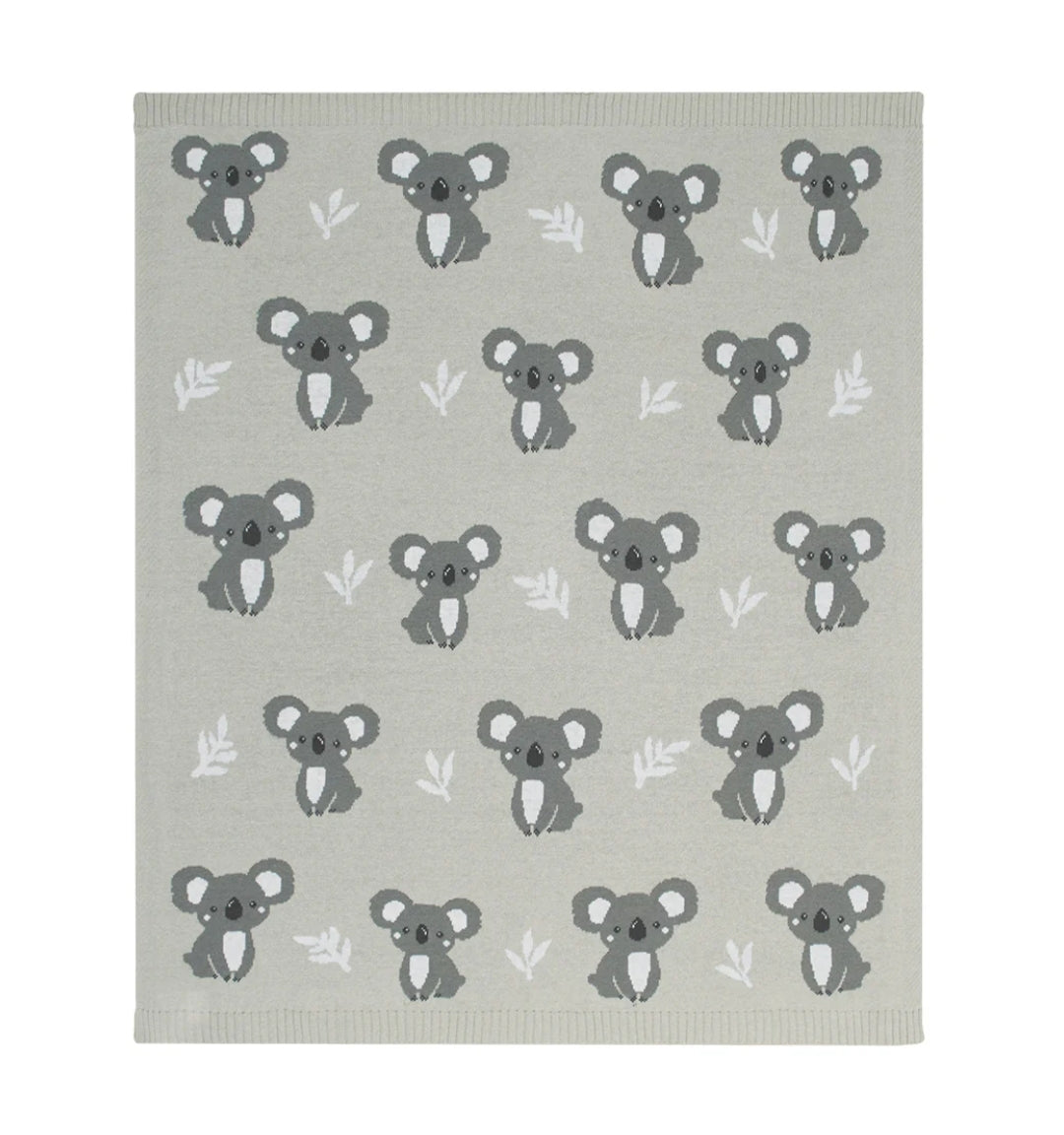 Australiana Baby Blanket - Koala/ Grey