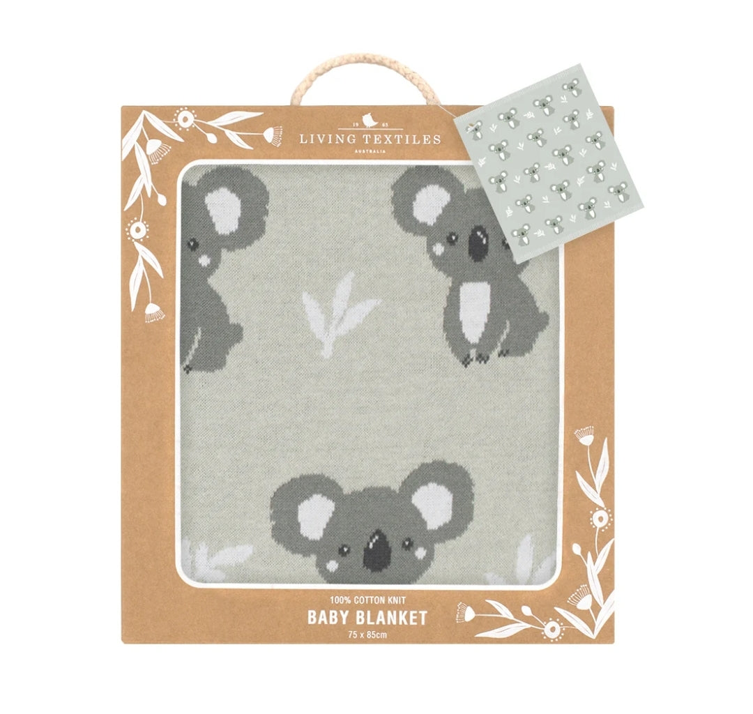 Australiana Baby Blanket - Koala/ Grey