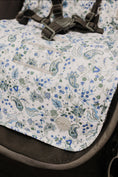 Load image into Gallery viewer, OiOi Cozy Fleece Pram Liner - Blue Paisley
