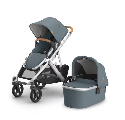 Uppababy - Vista V3 With Bassinet - Stone Blue/Silver (Callum)