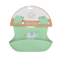 Load image into Gallery viewer, Silicone Catch-All Bib Elephant/Sage
