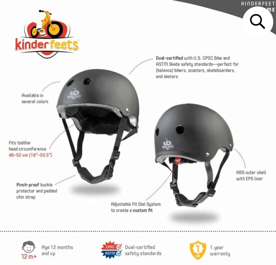 Kinderfeets- Toddler Bike Helmet - Matte Slate Blue