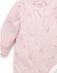 Load image into Gallery viewer, Purebaby - 2Pack Zip Growsuit - Pale Pink/Blossom
