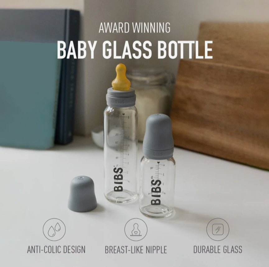 Bibs - 225ml Glass Bottle Set - Ivory