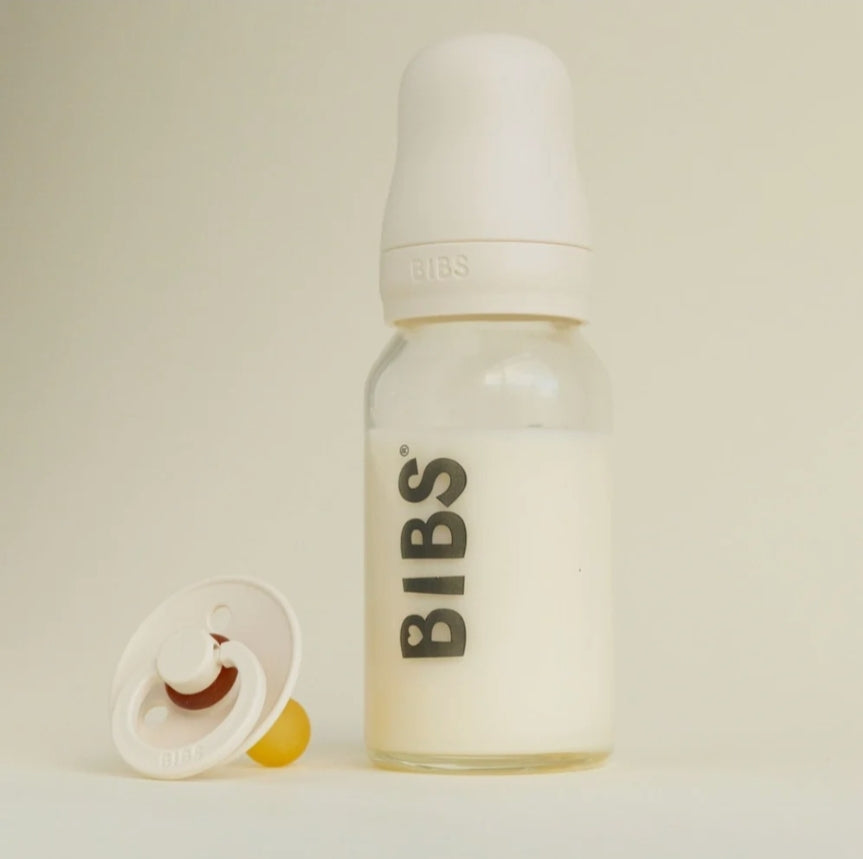 Bibs - 110ml Glass Bottle Set - Ivory