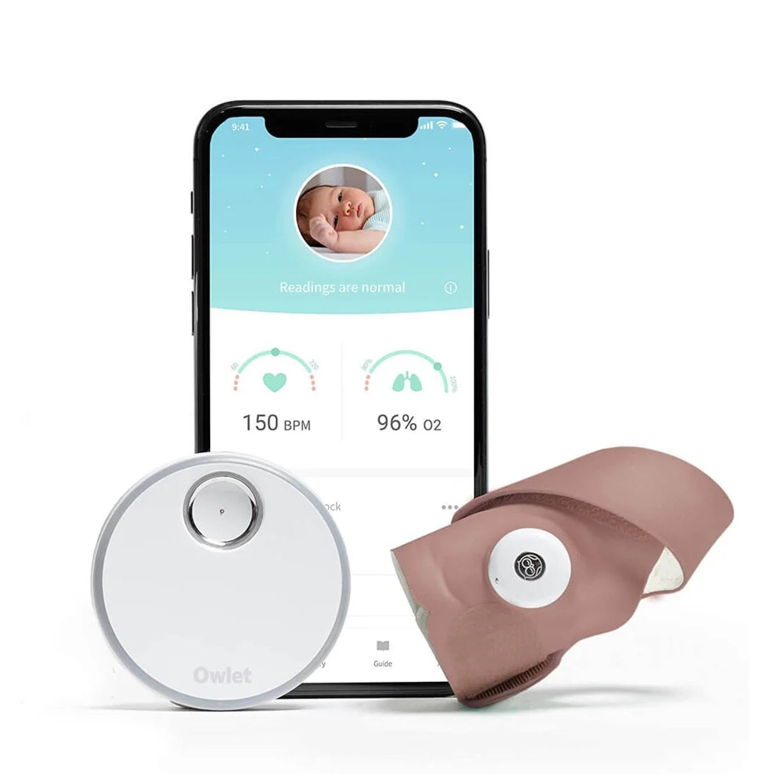 Owlet Smart Sock - Version 3 Baby Monitor - 0-18  months - Dusty Rose