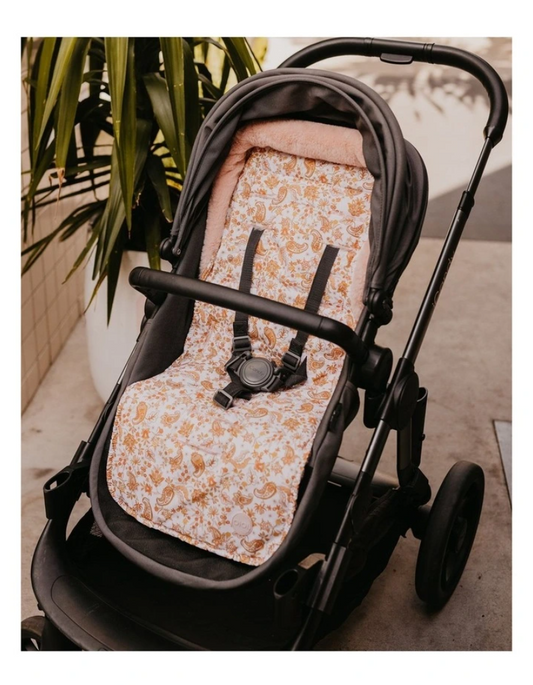 OiOi Cozy Fleece Pram Liner - Peach Paisley