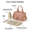 Load image into Gallery viewer, OiOi Faux Leather Carry all Nappy Bag - Dusty Rose
