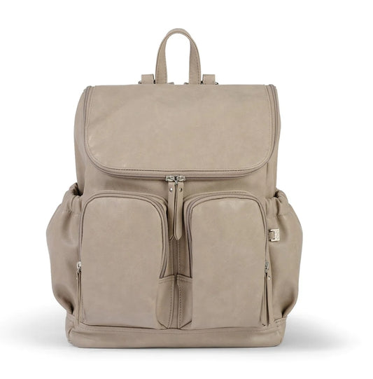 OiOi  Faux Leather Backpack - Taupe