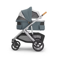 Load image into Gallery viewer, Uppababy - Vista V3 With Bassinet - Stone Blue/Silver (Callum)
