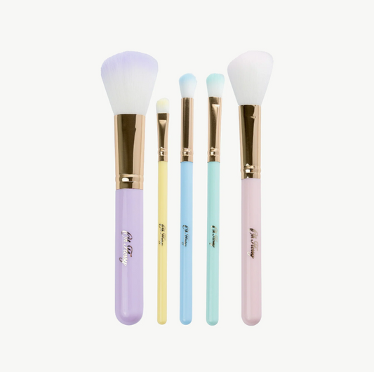 Oh Flossy - 5 Piece Rainbow Makeup Brush Set