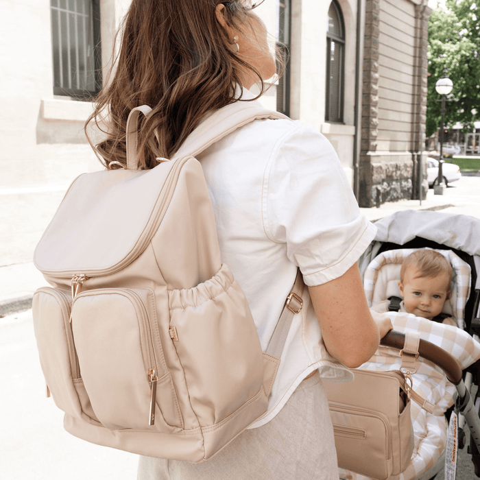 OiOi Nappy Backpack - Beige Nylon